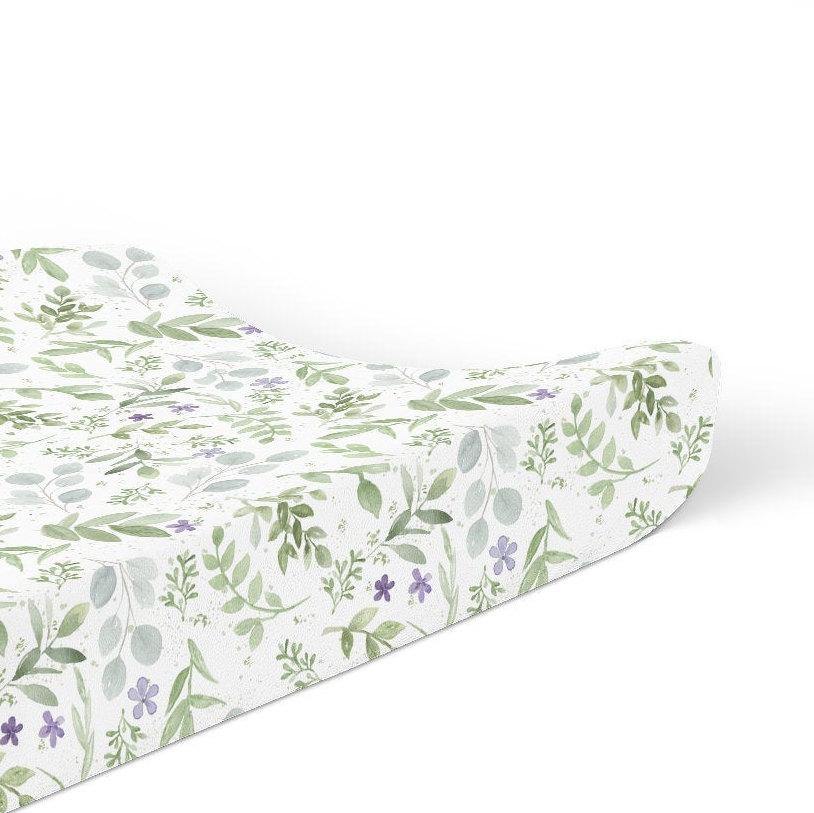 Eucalyptus and Lavender Changing Pad Cover - Coco + Moss