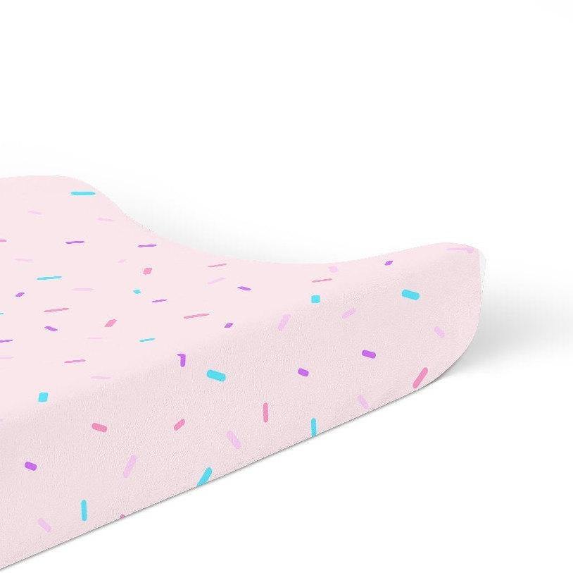 Pink Donut Sprinkles Change Pad Cover - Coco + Moss