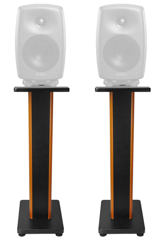(2) Rockville 28 Wood Studio Monitor Speaker Stands for Avantone Pro Abbey
