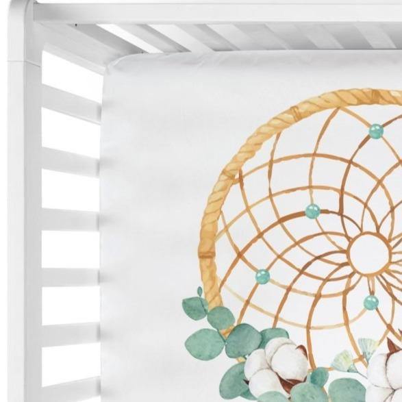 Boho Dreamcatcher Fitted Crib Sheet - Coco + Moss
