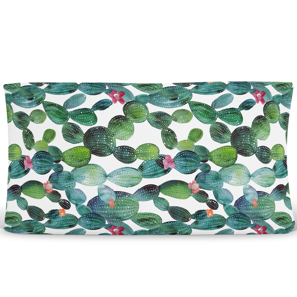 Cactus Flowers Change Pad Cover - Coco + Moss