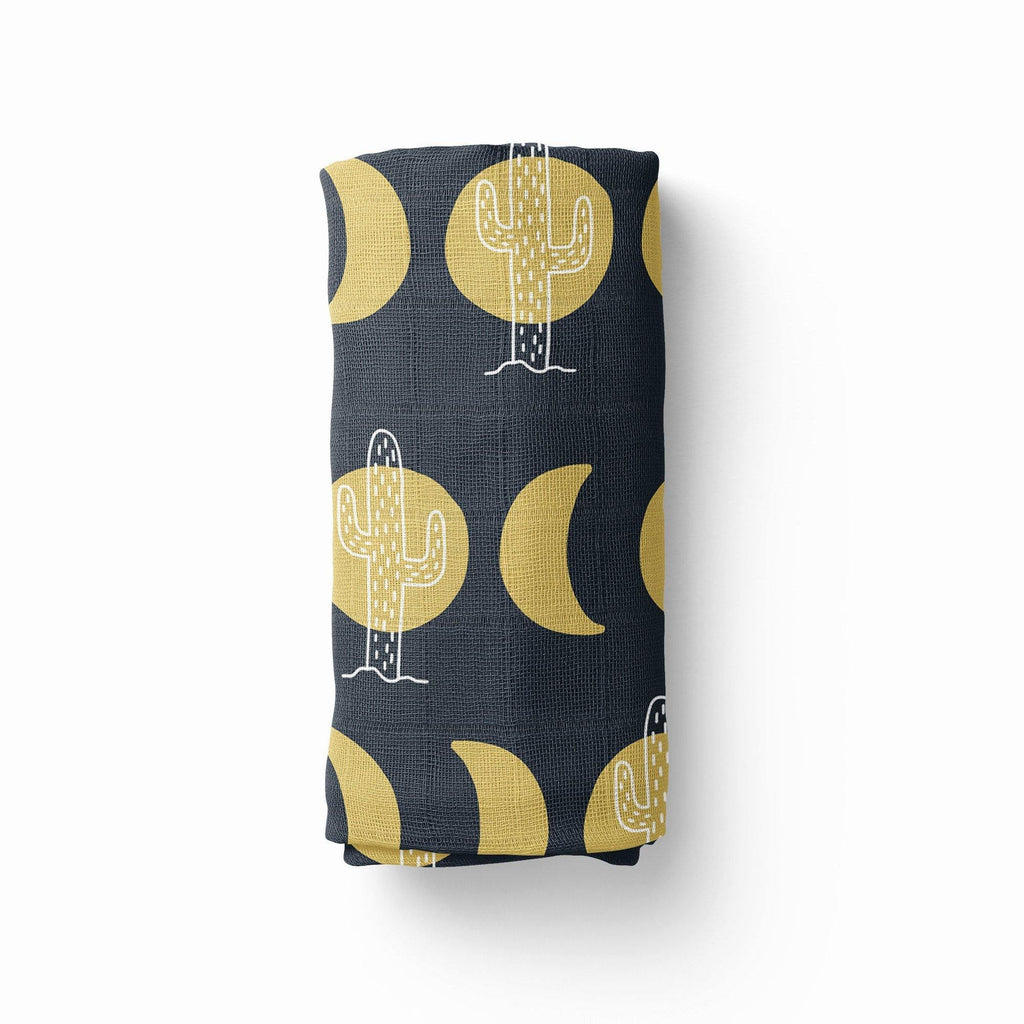 Cactus Moon Phases Stretchy Swaddle - Coco + Moss