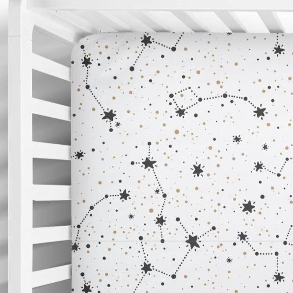 Celestial Constellations Crib Sheet - Coco + Moss