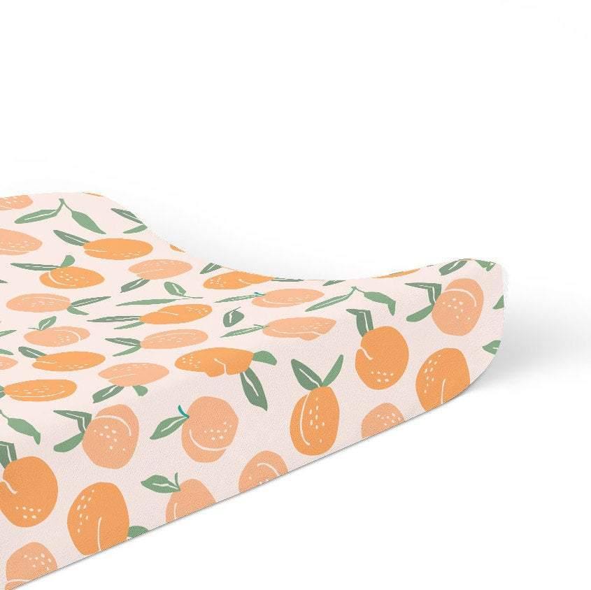 Peaches and Cream Change Pad Cover - Coco + Moss