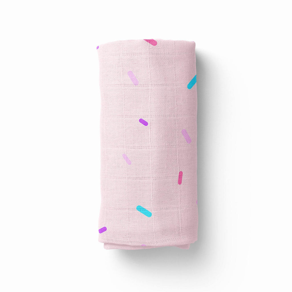 Pink Donut Sprinkles Stretchy Swaddle - Coco + Moss