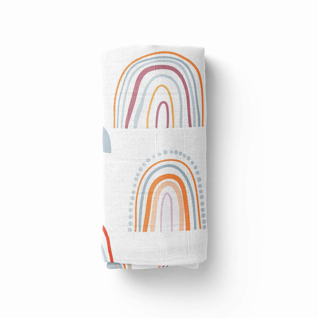 Rainbows and Raindrops Stretchy Swaddle - Coco + Moss